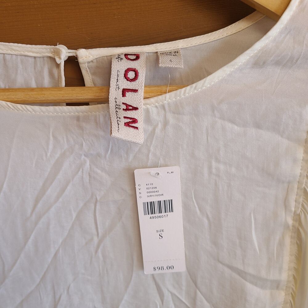 Anthropologie Dolan Top Poet Blouse Left Coast Hewson Ivory NWT Small Boho Shirt - Picture 3 of 7